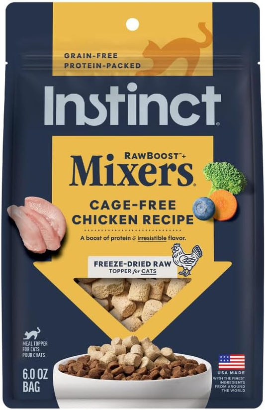 Raw Boost Mixers Freeze Dried Raw Cat Food Topper, Grain Free Cat Food Topper 6 Ounce (Pack of 1)